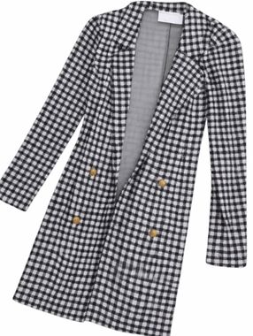 ASOS Black & White Houndstooth Blazer Cardigan Size 6